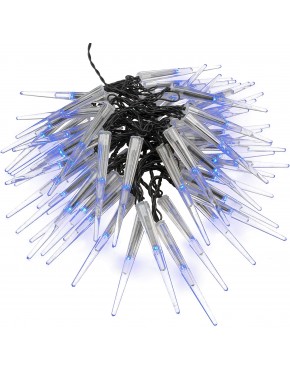 Nipach Guirlande lumineuse 60 LED - Guirlande de stalactites - Éclairage de Noël déco de fête Plastique bleu 1.44W B0043I11QM