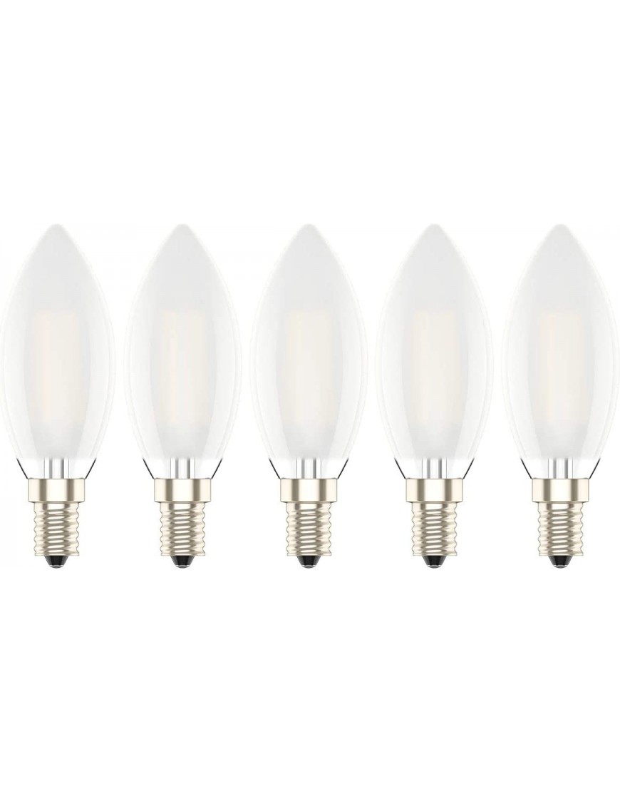 Ampoules Petit Culot Vis Bougies E14 LED Blanc Chaud 2700K,Filament Ampoule LED 4W,30W Ampoules à incandescence équivalent,Verre Mat,AC 220-240V,Lot de 5 pièce B07PY7NHPZ