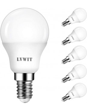 LVWIT 4.5W Ampoule LED E14 E14 470Lm Equivalent à Ampoule Incandescence 40W Blanc Chaud 2700K Non-dimmable Lot de 6 B07G27L15K