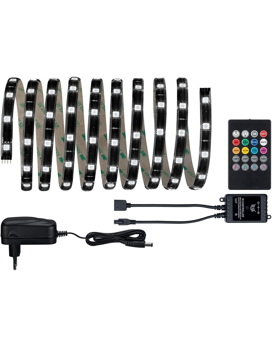 Paulmann 70956 Kit Strips LED YourLED ECO Lights and Sound Comfort incl. 1x17,8 W gradable bande lumineuse Noir barre lumineuse plastique bande LED B07G5H4Q2M