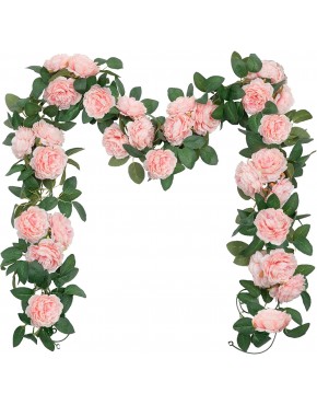 SHACOS 3 Pièces Fleur de Vigne Artificielle 6M 19.6 Pieds Pivoine Rose Artificielle de Soie Guirlande de Fleur Artificielle Suspendue en Plein Air pour Décoration De Mariage ou Jardin Extérieur B089CSYZD7