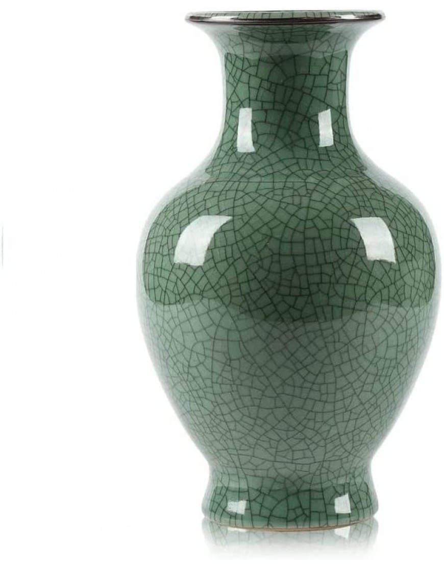 Grand vase en porcelaine de Chine fait à la main pour décoration de la maison vert B09GF83P8F