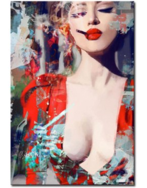 zhengchen Graffiti Art Sexy Fumer Femme Toile Peintures Abstrait Affiches et Gravures Mur Art Imprimer Photos pour Salon Décor À La Maison 50x70cm 19.6”x27.5” sans Cadre B0B365MLRM