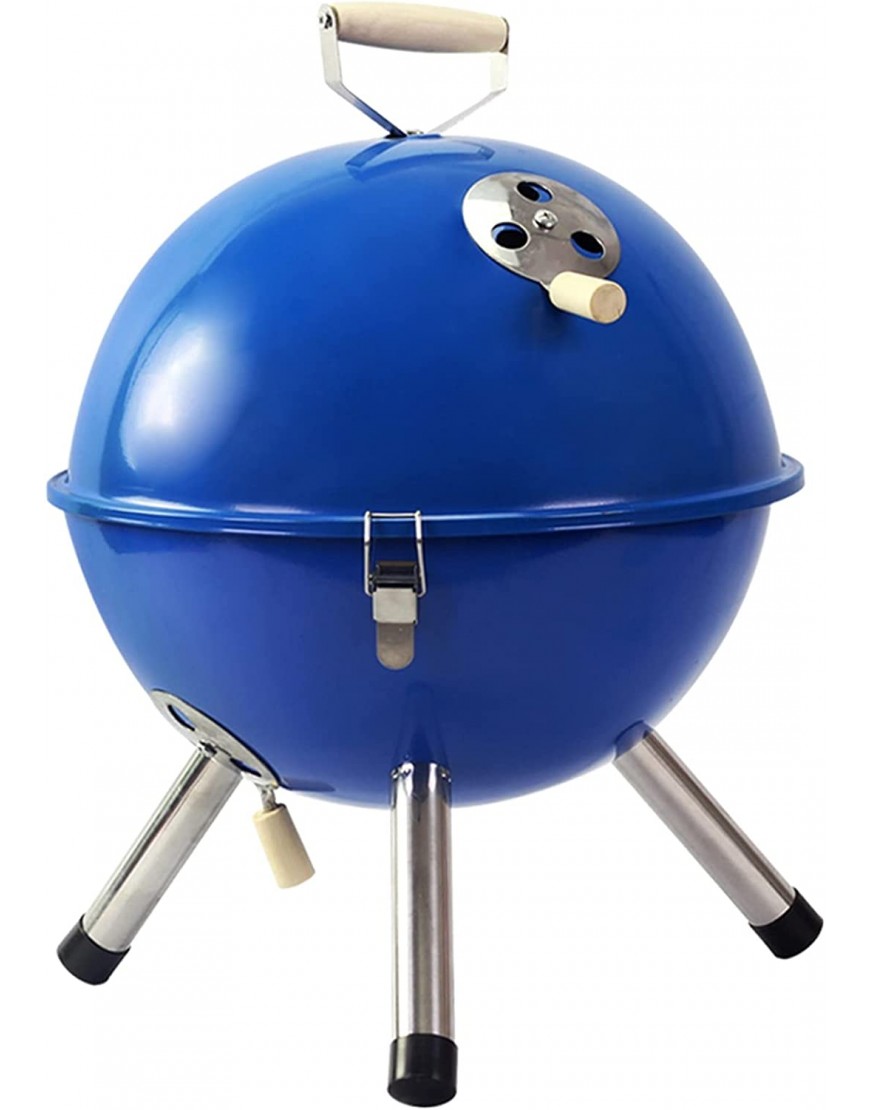 XSWLYY Barbecue rond à charbon de bois Mini réchaud portable pour l'extérieur Couleur : bleu B09YY7MW2N